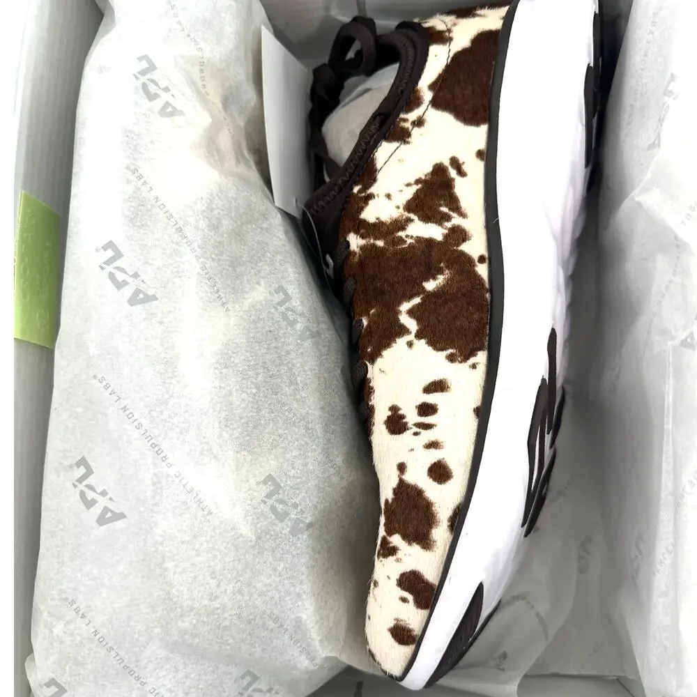 APL Women's Deep Brown White Cow Iconic Phantom Sneakers Size 8